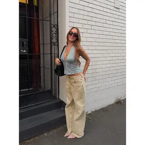 Serenitia Mid Rise Relaxed Jeans Sandy Brown Wash