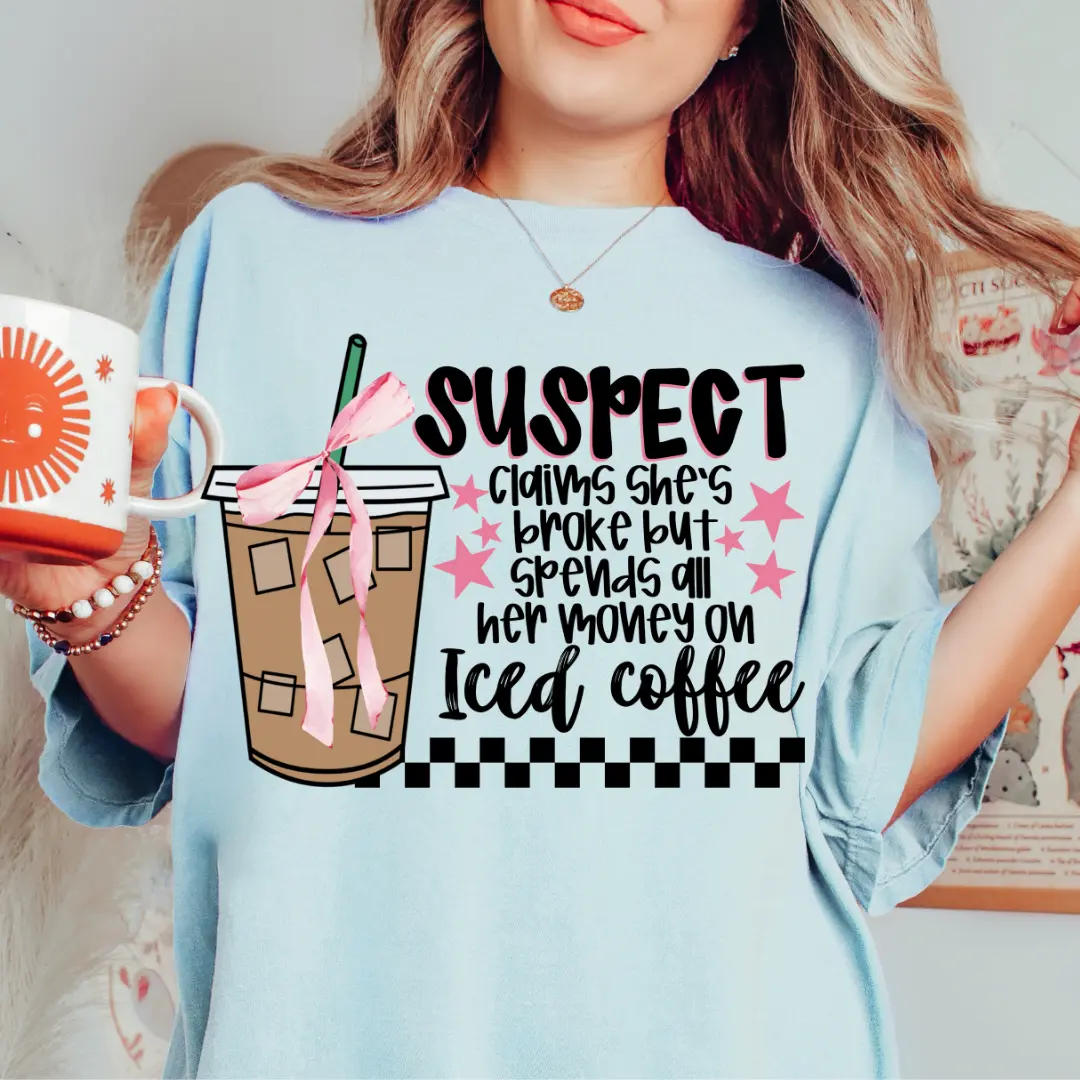 Suspect Claims She's Broke Shirt~ Unisex Apparel Relaxed Fit Printed In The USA Clothing Womenswear Casual Comfort Cotton Top Athletic Boho Chic