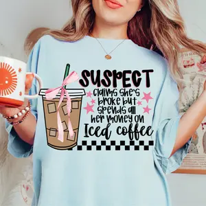 Suspect Claims She's Broke Shirt~ Unisex Apparel Relaxed Fit Printed In The USA Clothing Womenswear Casual Comfort Cotton Top Athletic Boho Chic