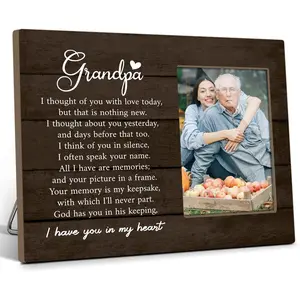 Memorial Picture Frames for Loss of Grandpa Picture Frame for Wall Bereavement Gifts for Loss of Grandfather Desk Photo Frames 4x6 for Sympathy Gifs Memorial Gifts for Lossing of Grandpa FS592