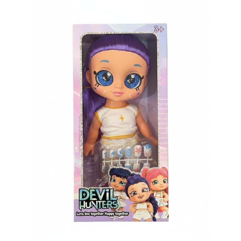 Devil Hunters 5D Doll with Big Glass Eyes & Shakeable Head RUMI MIRA & ZOEY Figurine Toy Collectible Kpop Idol Figure Cute Character Doll Alternative for Kids and Fans Gift