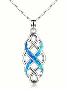 1 PC Romantic Love Knot Necklace Pendant For Women Valentine's Day Gift Wedding Jewelry