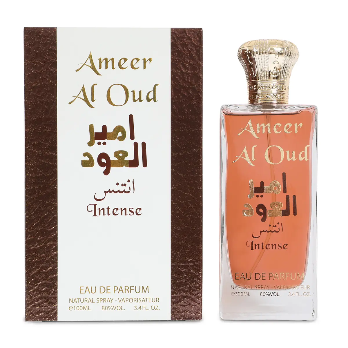 Ameer Al Oud Intense Eau de Parfum Natural Spray Cologne for Men 100ml/3.4fl.oz. - Men's Fragrance