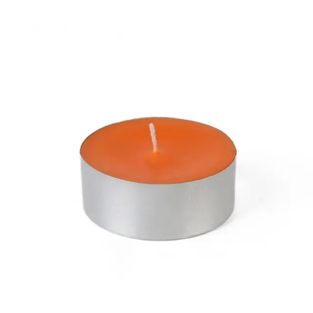 Traditional Mosquito Repellent Citronella Mega Oversized Orange Tealight Candles - 12-Piece Box Set, Signature Scent, Smelling Good, for Home Decor, Wedding Centerpieces, After Dark Use