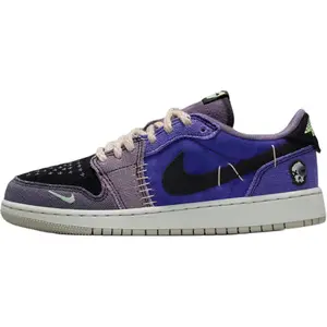 NIKE Zion Williamson x Air Jordan 1 Retro Low OG GS 'Voodoo Alternate' Kids' Sports Footwear