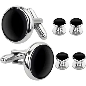 Cuff Links Mens, Tuxedo Studs Set, Durable Brass Cufflinks for Men,  for Wedding,Banquet,Ceremony, Giving
