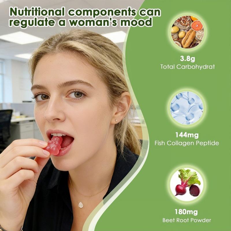 SDRXDE  4-Pack Gummies Bundle - Chlorophyll+Cranberry+B-Complex+Collagen  Women’s Daily Wellness 60 Gummies Pack Mint Flavored Nicotine Polacrilex Gum vitamin e d3 k2 smooth multivitamin combo health supplement ph balance mk7 gut cortisol flora fluid iu