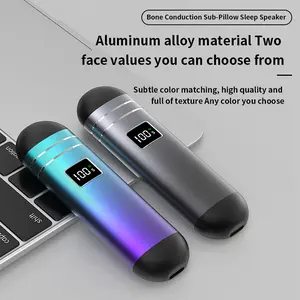 Pillow Speaker Bone Conduction Stereo Bluetooth Wireless Music Sleep Headphones Portable White Noise Machine for Side Sleepers Sleep Speaker Compatible with iOS/Android/Windows  Aluminum alloy+ABS material