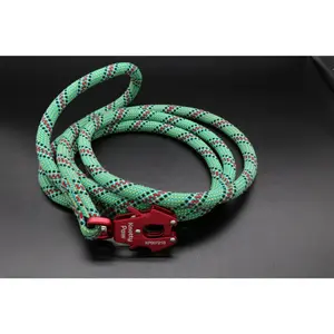 BabyBlue/Red/Black - Confetti Loop - Upcycled Climbing Rope Dog Leash