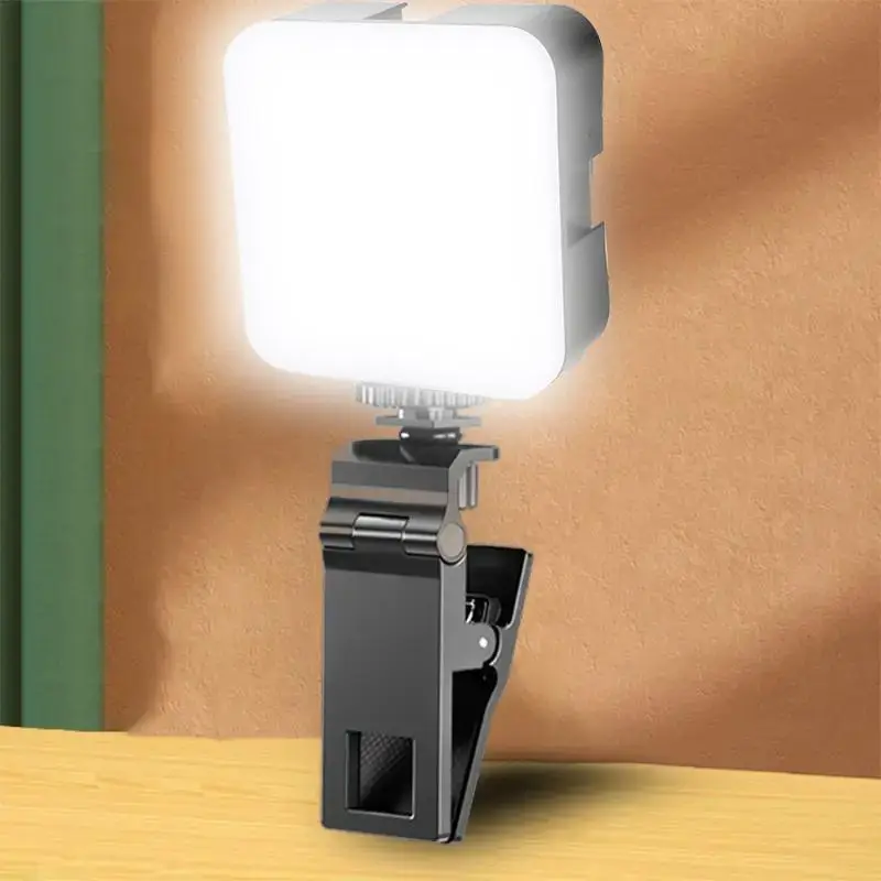 Portable Selfie Light Clip for Summer, Clip-on Pocket Smartphone Selfie Fill Light with Tripod Stand, Universal Selfie LED Light Clip for Camera, Cell