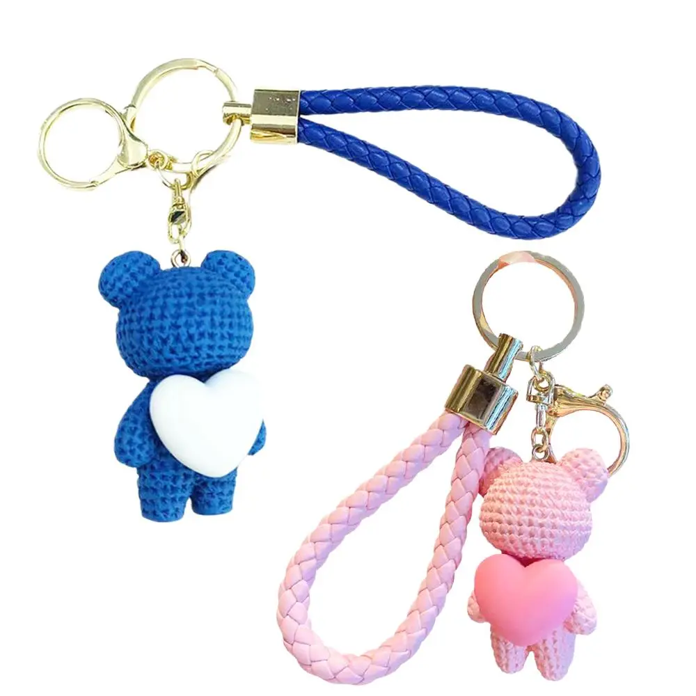 TV Serise Lovely Runner 변우석 김혜윤 Kim Hye Yoon Cosplay Key Chain Love Heart Bear Doll Bag Pendant Keychains Keyring Couple Gift