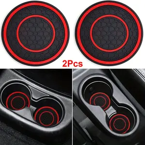 2pcs High-Grade Silicone Central Control Pads, Anti-Slip Dustproof Design, Premium Rubber, Car Interior Protection, Universal Car Interior, Automotive Accessories