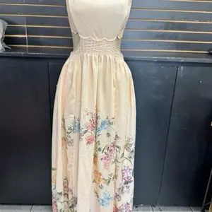 Lili Dress - Floral Print Maxi Dress with Smocked Waist and Sleeveless Design