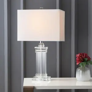 JONATHAN Y Ophelia Crystal LED Table Lamp , for bedroom, living room, foyer, hallways, dining room, dorms