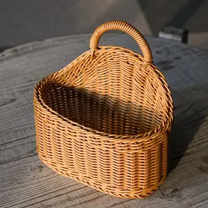 Nordic Portable Decorative Woven Basket, Kitchen Hanging Storage Cabinet, Storage Display Handheld Basket, Decoration, Hotel Kitchen Supplies, Shelf Baskets