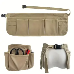 Humwam Water Resistant Polyester Unisex Adjustable Length Gardening Apron, Multi-Pocket Tool Storage Apron with 10 Pockets, 2 Hammer Rings, Suitable for Construction & Yard Work