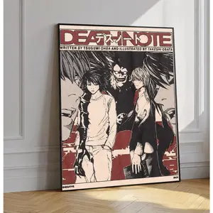 Death Note Anime Poster – Manga Canvas Wall Art, Movie-Inspired Decor, Gift for Anime Fans