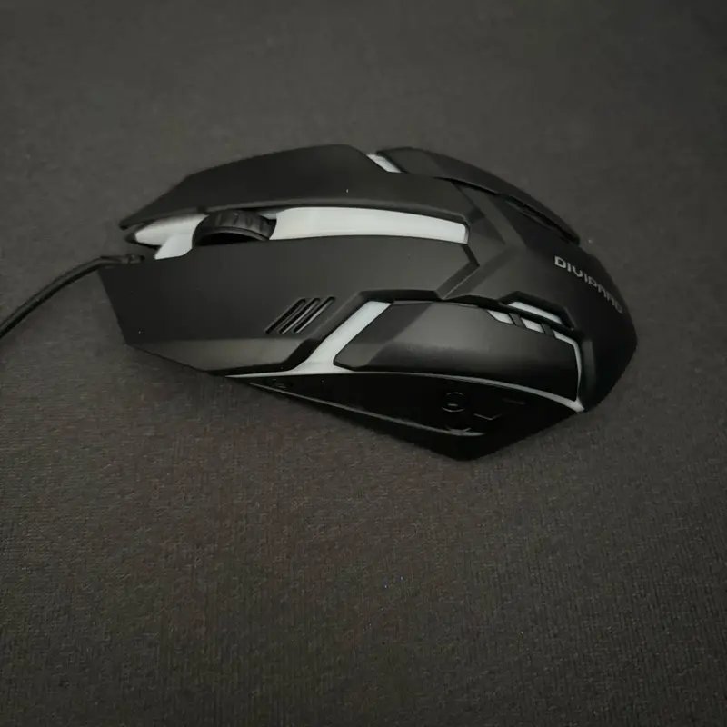 DIVIPARD LED Wired Gaming Computer Mouse for Playing Video Games with Ergonomic Design