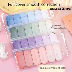 6 Piece Gradual Color Correction Tape Set, Instant Tape for Writing Errors, Easy to Use Smearer, Office School Supplies