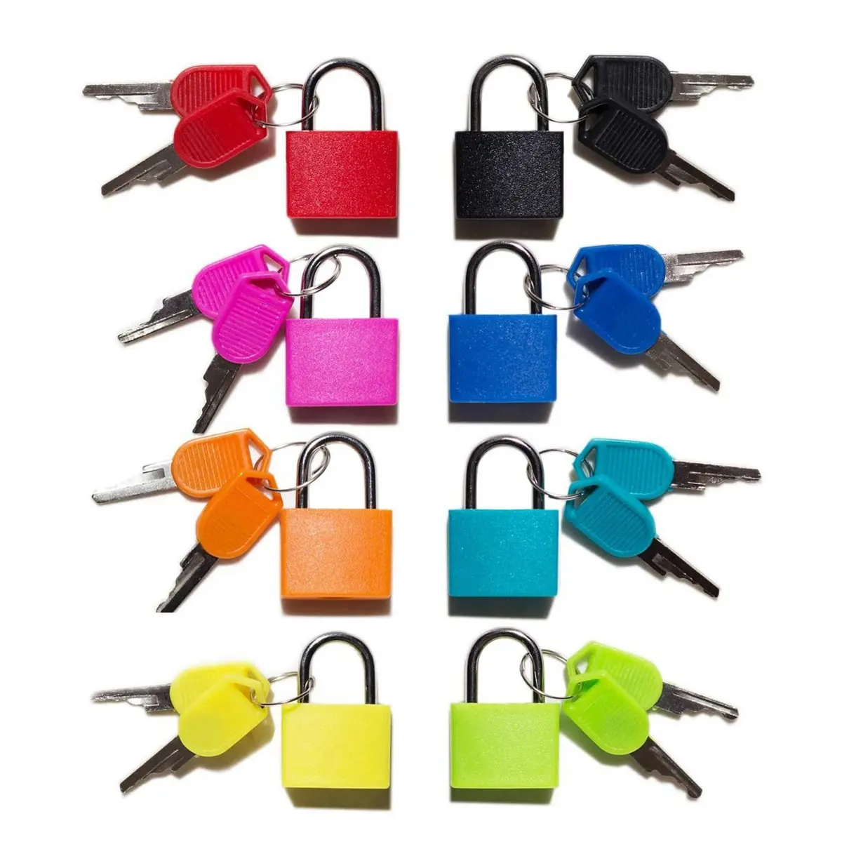 8-Pack Anti-Theft Mini Colorful Padlocks with Keys - Party Supplies, Cute Gifts, Exquisite Decorations for Luggage/Gym Lockers, Home and School Household Appliance Parts & Accessories