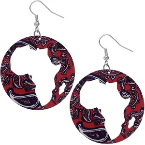 Africa Wood Pattern Fashion Earrings Ethnic