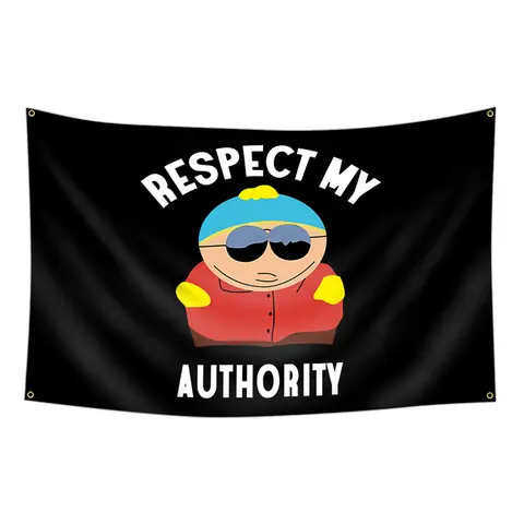 1pc, Respect My Authority Flag, Funny Flag Banner, 2x3ft (60*90cm)/3x5ft (90*150cm), 4 Grommets, Single-Sided Printing, for Indoor, Outdoor, Activities, Dorm, Yard, Home, Garden, College, Man Cave, Party, Bar, Wall Hanging, Decoration, Bedroom Dorm Decor