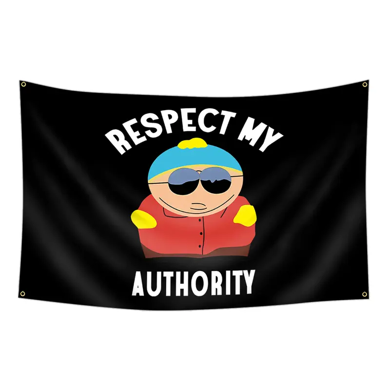 1pc, Respect My Authority Flag, Funny Flag Banner, 2x3ft (60*90cm)/3x5ft (90*150cm), 4 Grommets, Single-Sided Printing, for Indoor, Outdoor, Activities, Dorm, Yard, Home, Garden, College, Man Cave, Party, Bar, Wall Hanging, Decoration, Bedroom Dorm Decor