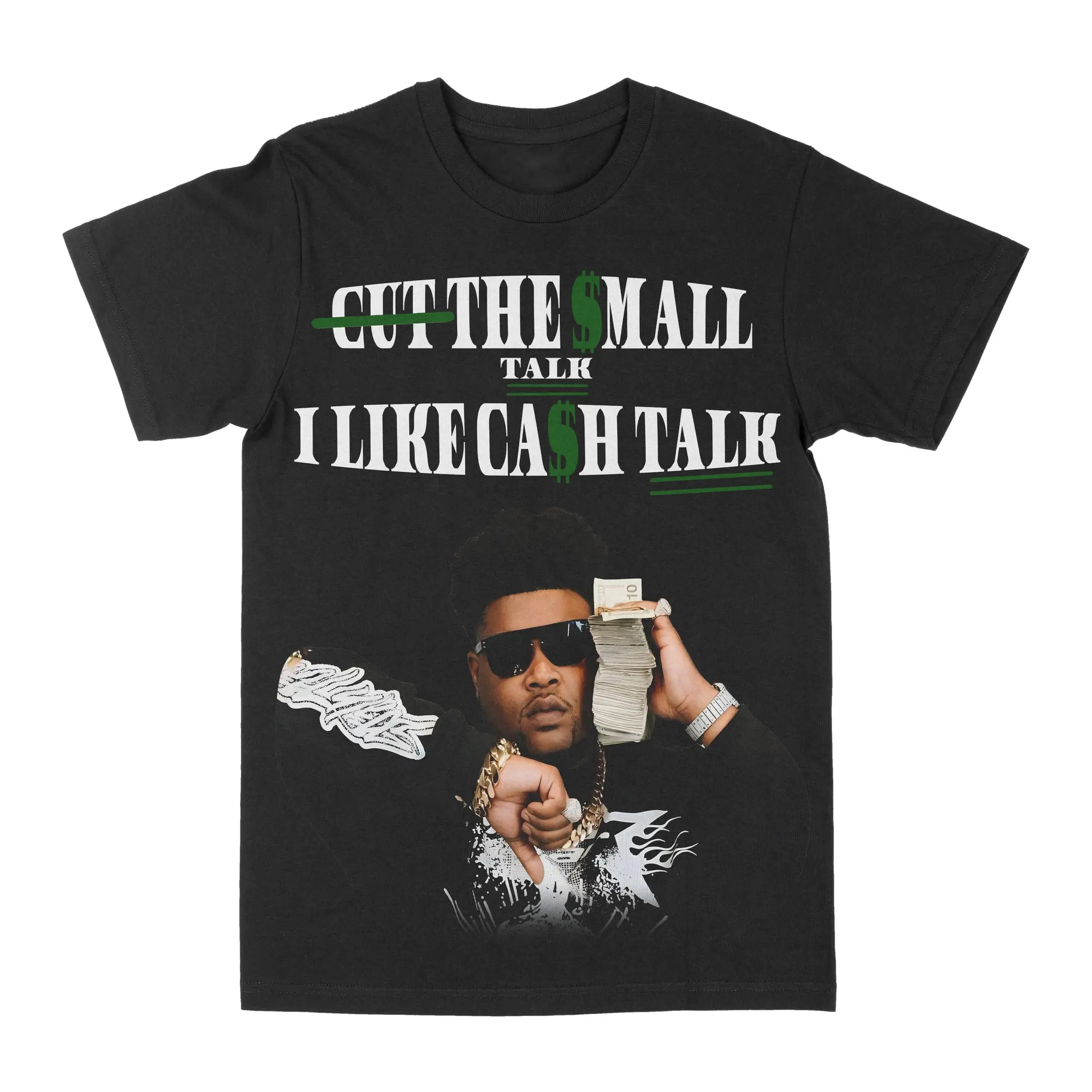 Bossman D-Low Cash Talk Graphic Tee Retro Unisex T-shirt Fashion Clothing for Men & Women