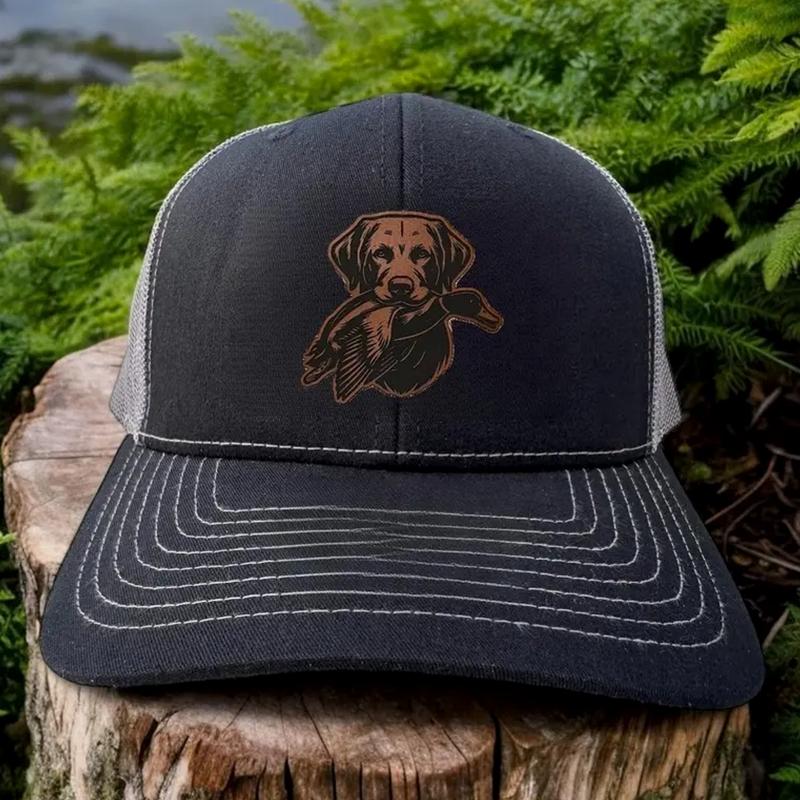 Duck Hunting Leather Patch Hat | Duck Camo Trucker Hat Adjustable | Hunter Gift for Dad, Husband, or Boyfriend | Outdoor Hunting Hat Duck Hunting Leather Patch Hat | Duck Camo Trucker Hat Adjustable | Hunter Gift for Dad, Husband, or Boyfriend | Outdoor Hunting Hat