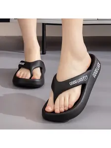 Women's Home Slippers, Indoor One-Step Sandals, Simple Style Design, Multi-Color Bathroom Shoes, Party, Outdoor, Beach, Office Wear