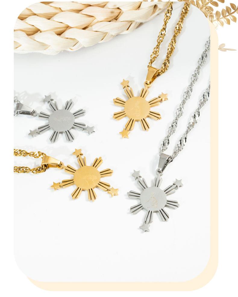 GGIRL Philippines Map Flag Pendant & Necklaces for Men & Women Filipino Souvenirs Jewelry