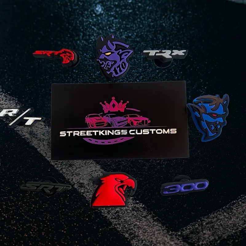 StreetKings Customs SRT Jibbits - SRT DEMON TRX R/T 300 Logo Decorations Waterproof Footwear.
