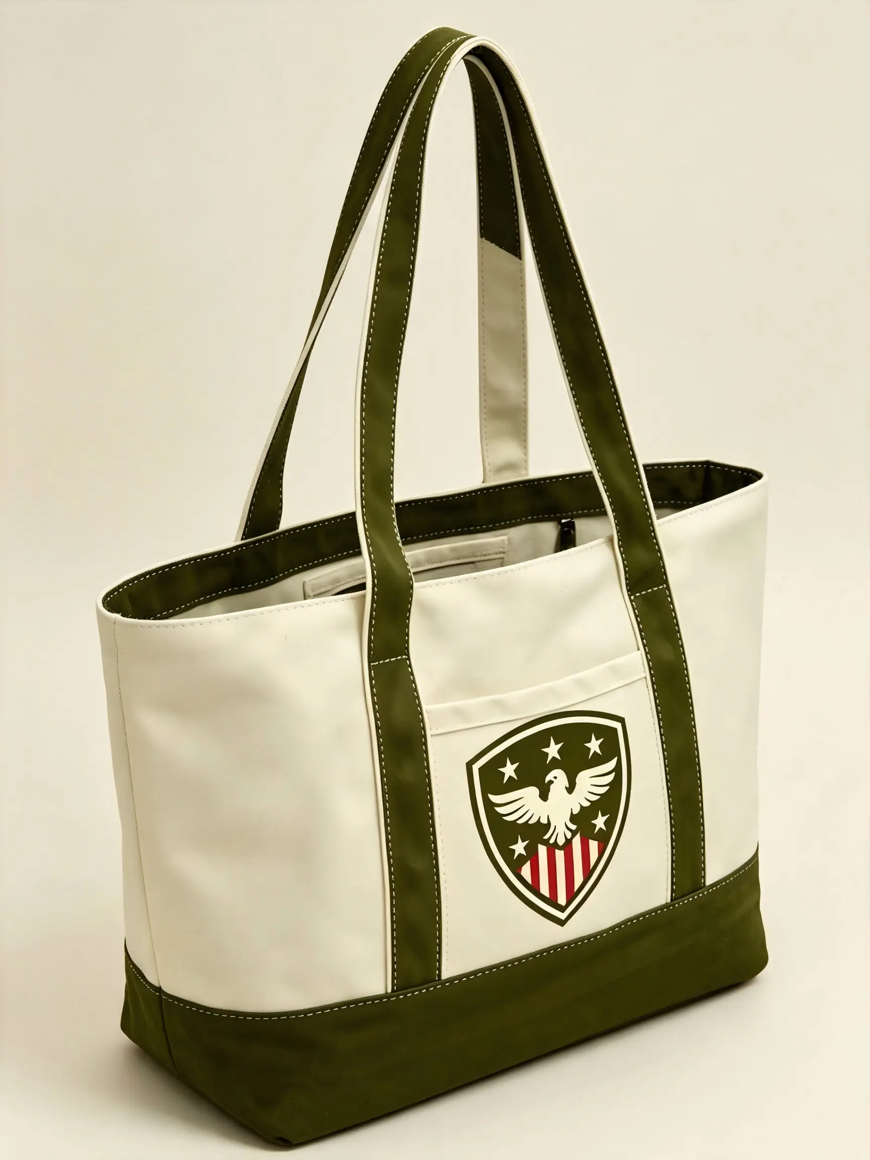 Pastel Embroidered Canvas Tote Bags