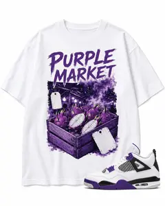 Men's Short-Sleeve Graphic Tee, Menswear Tops, To Match JD 4 Imperial Purple