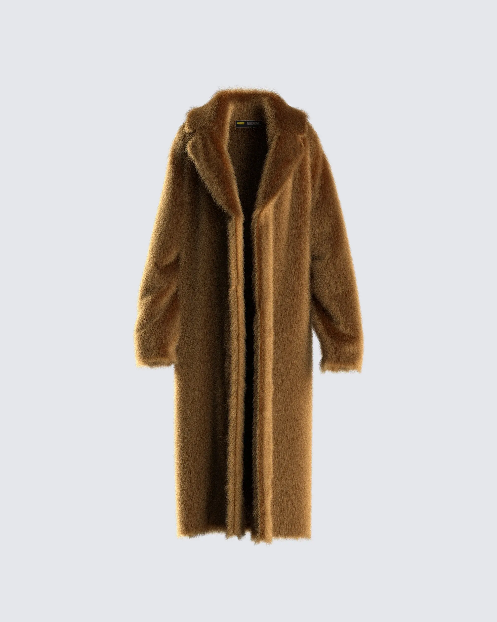 Women's Chic Camel Plush Vegan Fur Parker Coat - Stylish Cold-Weather Outerwear