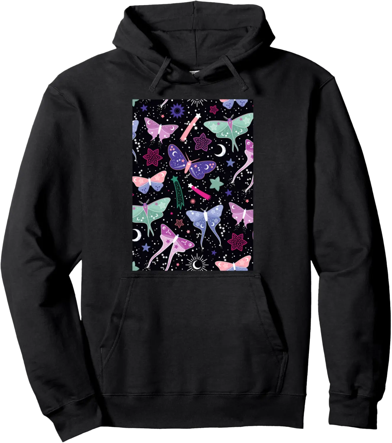 Threadless Carly Watts Night Spirit Luna Moth Graphic Pullover Hoodie - Jacobjbt Shop 89B0FDNY5PS8