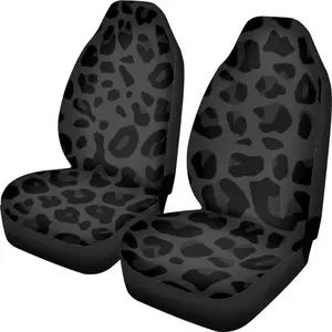 Leopard Print Car Seat Cover of 2 Breathable Front Seat Cover Lightweight Protectors Accessories Interior Decor All Seasons Use