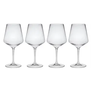 212 MAIN Plastic Tritan Lexington 15oz Wine-Shape Glassware Drinkware - 4-Pack Drinkware Set, Drinkware Sets