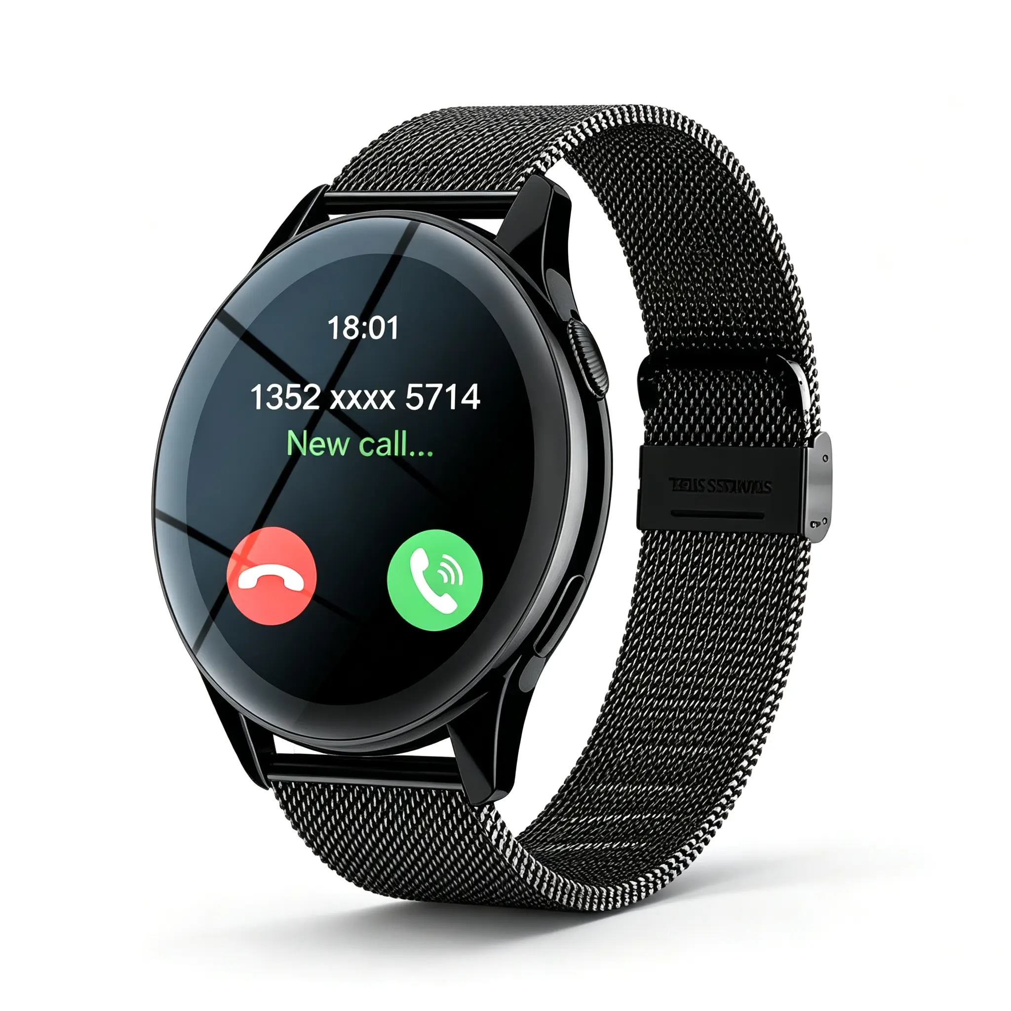 Unisex 1.28-inch TFT Smart Watch with Bluetooth Calling, Music Control, Remote Shutter, Weather Forecast, Pedometer, Multiple Workout Modes, Voice Assistant, 180mAh Battery - Compatible with Android and iOS Fitness Watch