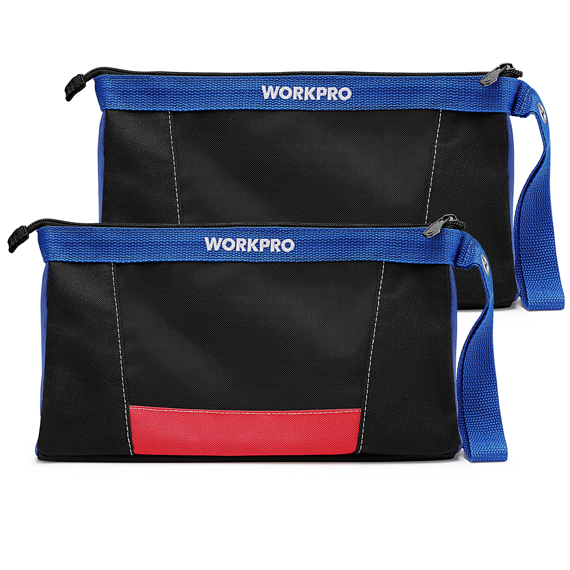 #fathersdaygift WORKPRO 12" Tool Pouches with Zipper, Utility Bag Pouch for Tool Organizers and Storage, Small Tool Bag, Multipurpose Storage pouch 2-Pack
