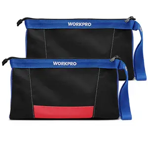#SpringGlowUp WORKPRO 12" Tool Pouches with Zipper, Utility Bag Pouch for Tool Organizers and Storage, Small Tool Bag, Multipurpose Storage pouch 2-Pack