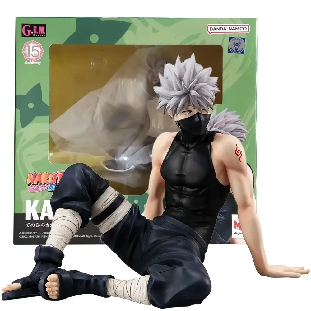 9cm Anime Hatake Kakashi Figure Sitting Posture Stars PVC Collection Model Birthday Gifts Ornaments Toys no box