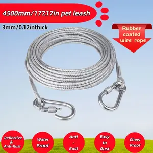 Durable Stainless Steel Clothesline, 177.17 Inch Portable Laundry Rope, Ideal for Outdoor Camping, Bathroom, Dormitory Use