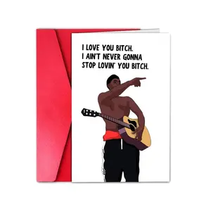Funny Birthday Card for Boyfriend Girlfriend, Rude Wishes Valentine's Day Wedding Anniversary Card, Best Gift for Husband Friends Siblings Parents, Greeting Card