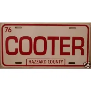 Classic Dukes of Hazzard County Cooter Towing 6 X 12 Metal License Plate Tag Sign – Redneck Southern Rebel Bo Luke Daisy Fan Collection Museum Gift, Man Cave Garage Bar Shop