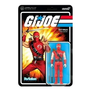GI Joe Retro Cobra Red Ninja 3.75" - Super7 ReAction -