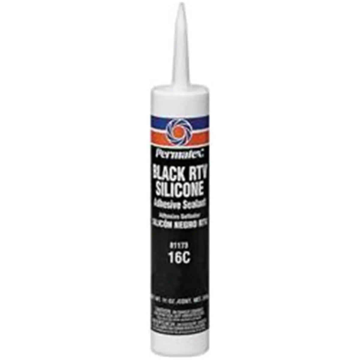212 MAIN PERMTX-LOCKT 81173 Black Silicone Adhesive Sealant, 12.9 Oz., Low Odor, Waterproof, Strong Adhesion for Repairing Seals
