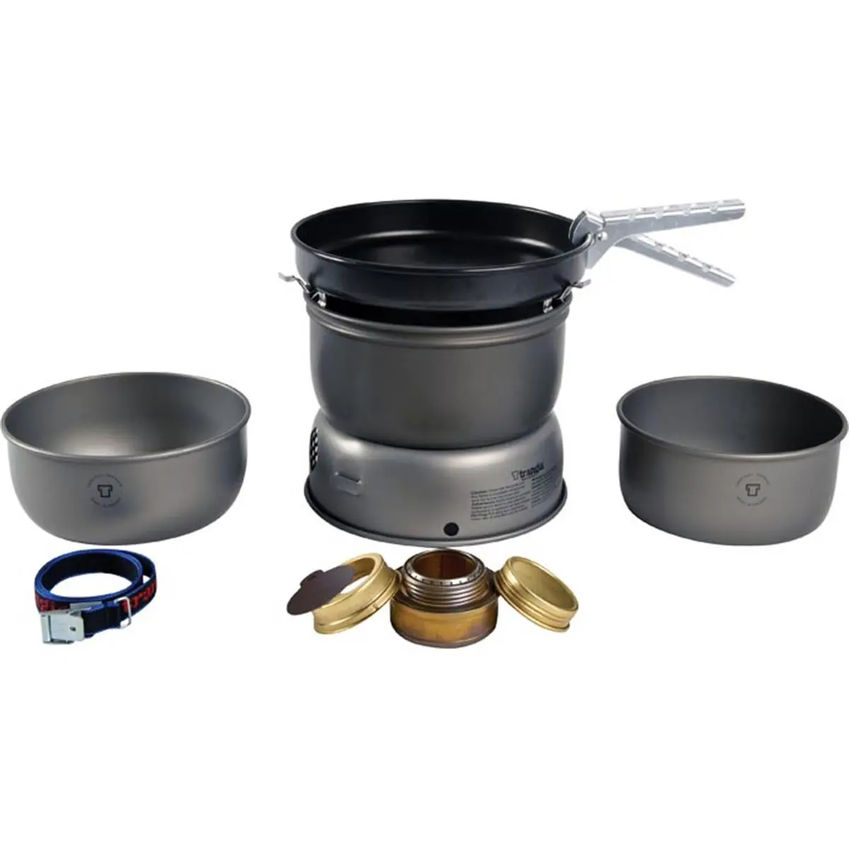 Trangia 25-3 Stove Kit, Ultralight Hard Anodized Aluminium Outdoor Camping Cook Set with Alcohol Burner, 2 Saucepans, and Non-Stick Fry Pan, Outdoor Camping Stove, Alcohol Burner Backpacking Stoves