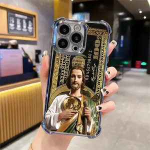 Creative Jesus Pattern Phone case for iPhone 17 Pro Max 16 Plus 15 14 13 12 Full Body Protection Shockproof Soft Silicone Cover 286