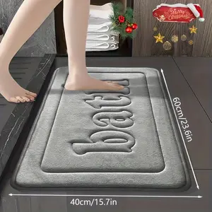 Ultra Soft Absorbent Floor Mat 25D Thickened Non-Slip Machine Washable Luxury Memory Foam Bath Mat Quick-Drying Thickened Bathroom Carpet Soft and Comfortable Home Decor for Living Room, Kitchen, Laundry Room, and Bedroom Indoor Use